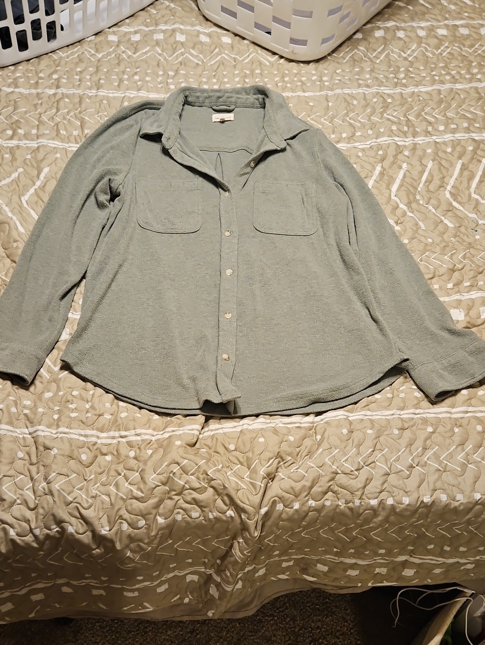 Thread & Supply Sage Button-Front Relaxed Shirt